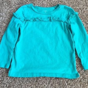 Carter’s 5T green long sleeve shirt with ruffle